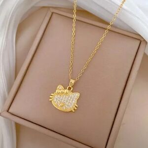 18k Gold Plated Hello Kitty Pendant Necklace